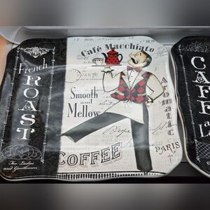 Set Of 2 Chef Plates Certified International French Roast/Cafe Au Lait